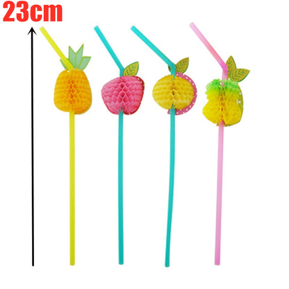 Colorful Cocktail Fruit Straws 50 Pack by HitMyNeed