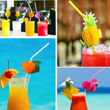 Colorful Cocktail Fruit Straws 50 Pack by HitMyNeed