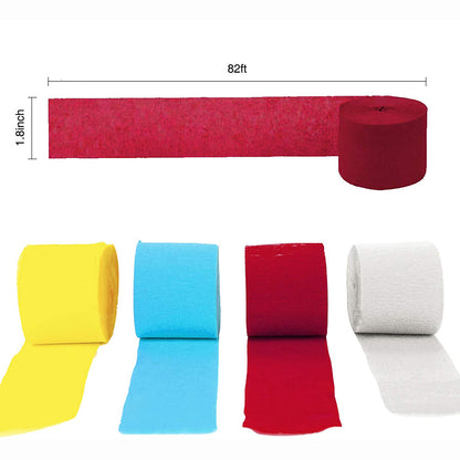 Colorful Crepe Paper Streamers Set (12 Rolls) by HitMyNeed