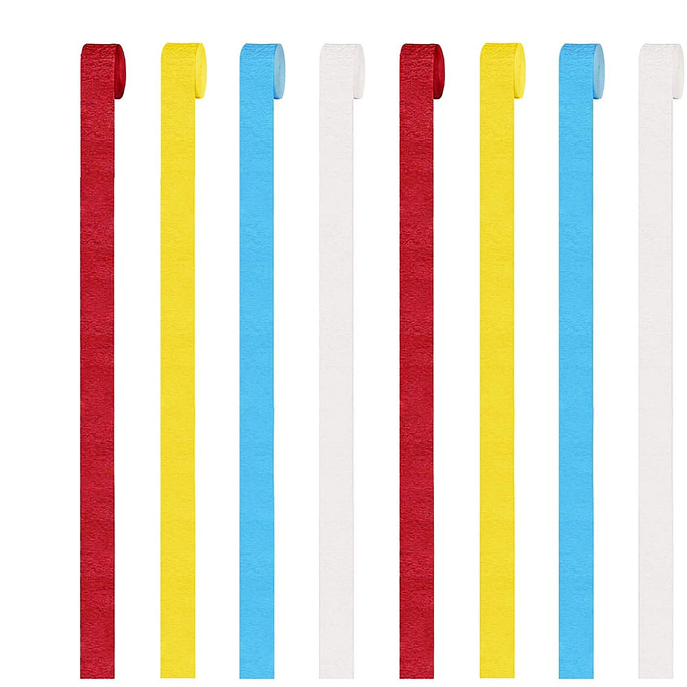 Colorful Crepe Paper Streamers Set (12 Rolls) by HitMyNeed