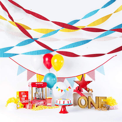 Colorful Crepe Paper Streamers Set (12 Rolls) by HitMyNeed