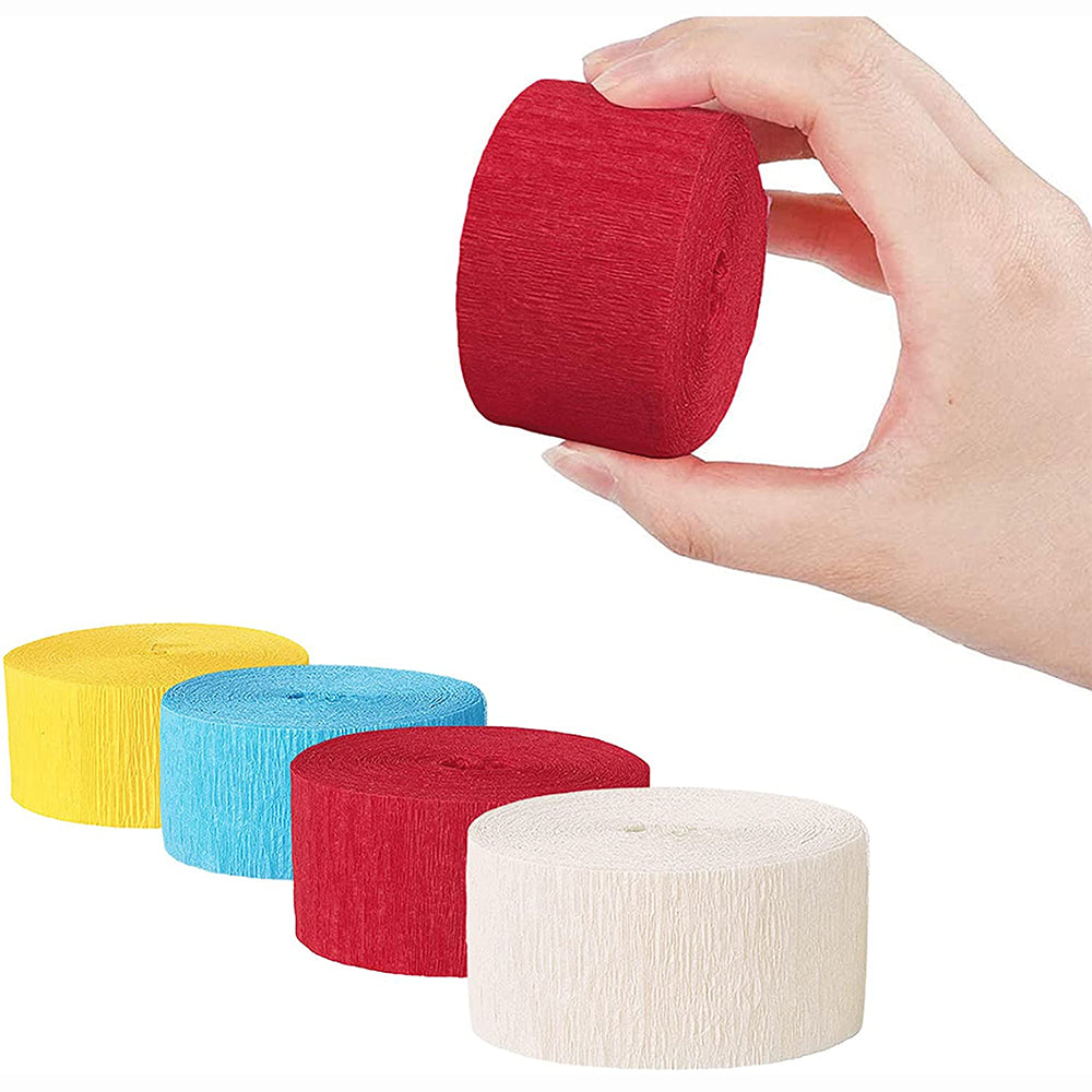 Colorful Crepe Paper Streamers Set (12 Rolls) by HitMyNeed