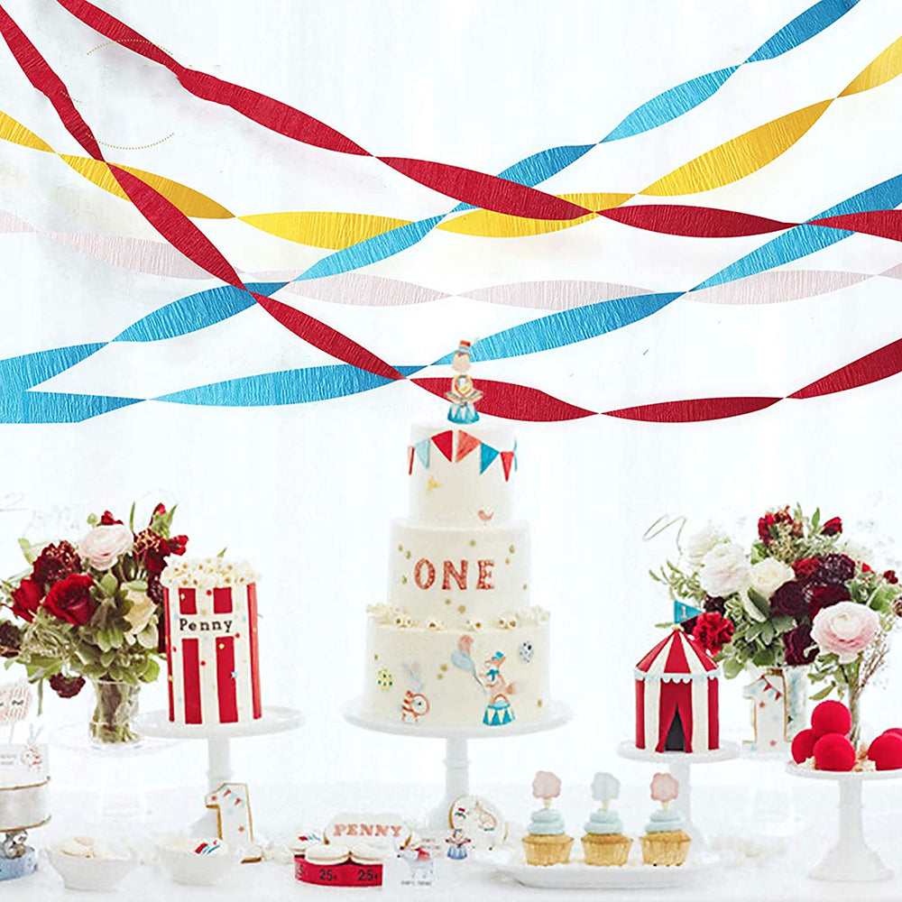 Colorful Crepe Paper Streamers Set (12 Rolls) by HitMyNeed