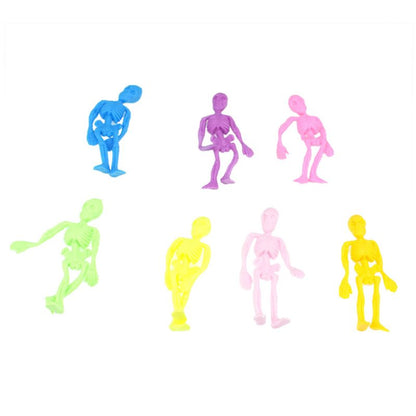 Colorful Elastic Rubber Skeleton Toys, 5 Pack by HitMyNeed