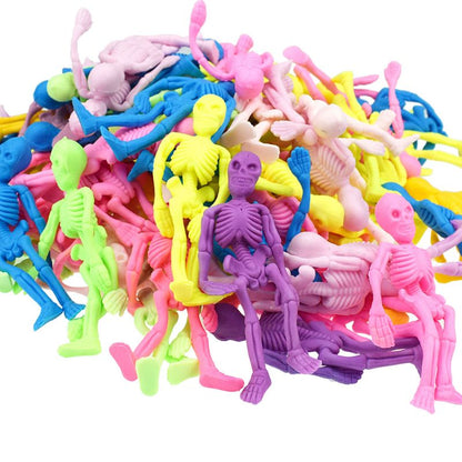 Colorful Elastic Rubber Skeleton Toys, 5 Pack by HitMyNeed