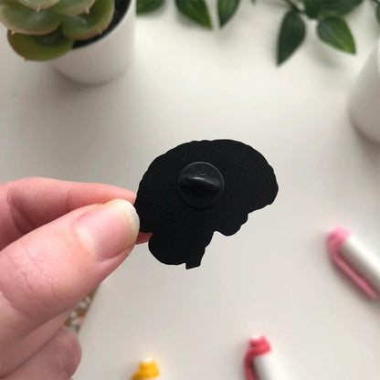 Colorful Enamel Brain Pin Badge by HitMyNeed