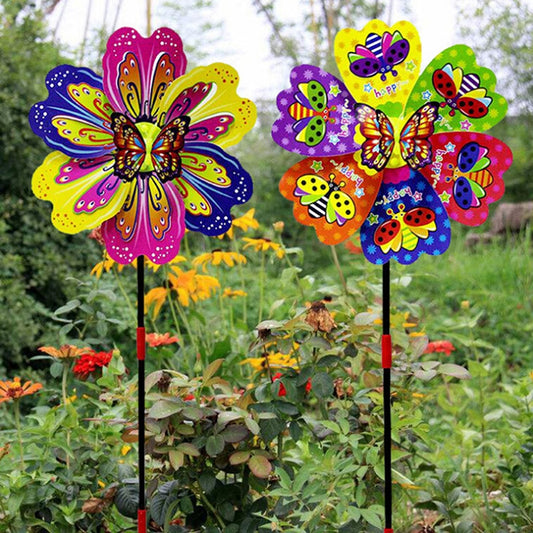 Colorful Flower Windmill Garden Decoration by HitMyNeed
