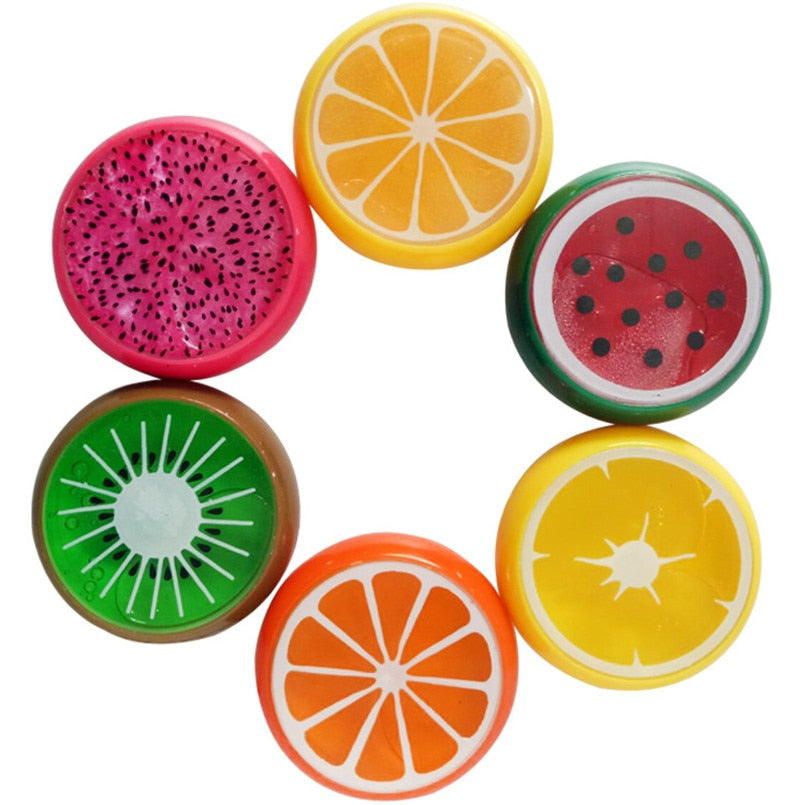 Colorful Fruit Slime Set for Kids (6 Pieces) by HitMyNeed