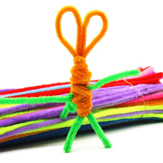 Colorful Fuzzy Bendy Wires for Crafts (100 Pack) by HitMyNeed