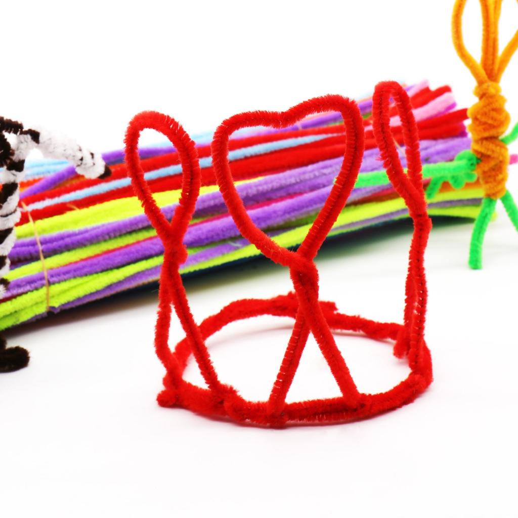 Colorful Fuzzy Bendy Wires for Crafts (100 Pack) by HitMyNeed