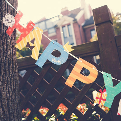 Colorful Happy Birthday Banner Party Decoration by HitMyNeed