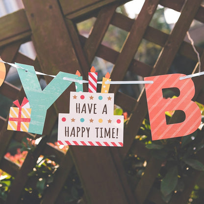Colorful Happy Birthday Banner Party Decoration by HitMyNeed