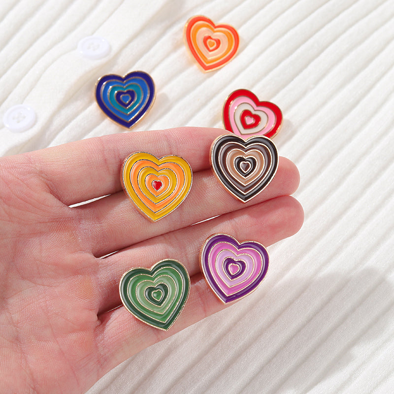 Colorful Heart Enamel Pin for Bags, Jackets & Hats by HitMyNeed