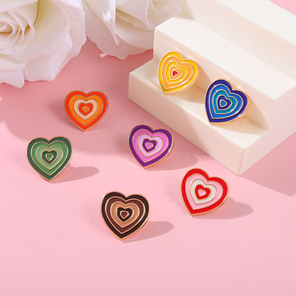 Colorful Heart Enamel Pin for Bags, Jackets & Hats by HitMyNeed