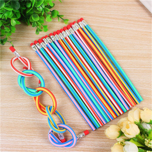 Colorful Kids Bendy Pencils Set (10 Pack) by HitMyNeed
