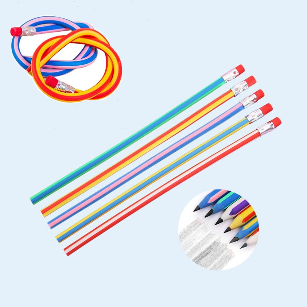 Colorful Kids Bendy Pencils Set (10 Pack) by HitMyNeed