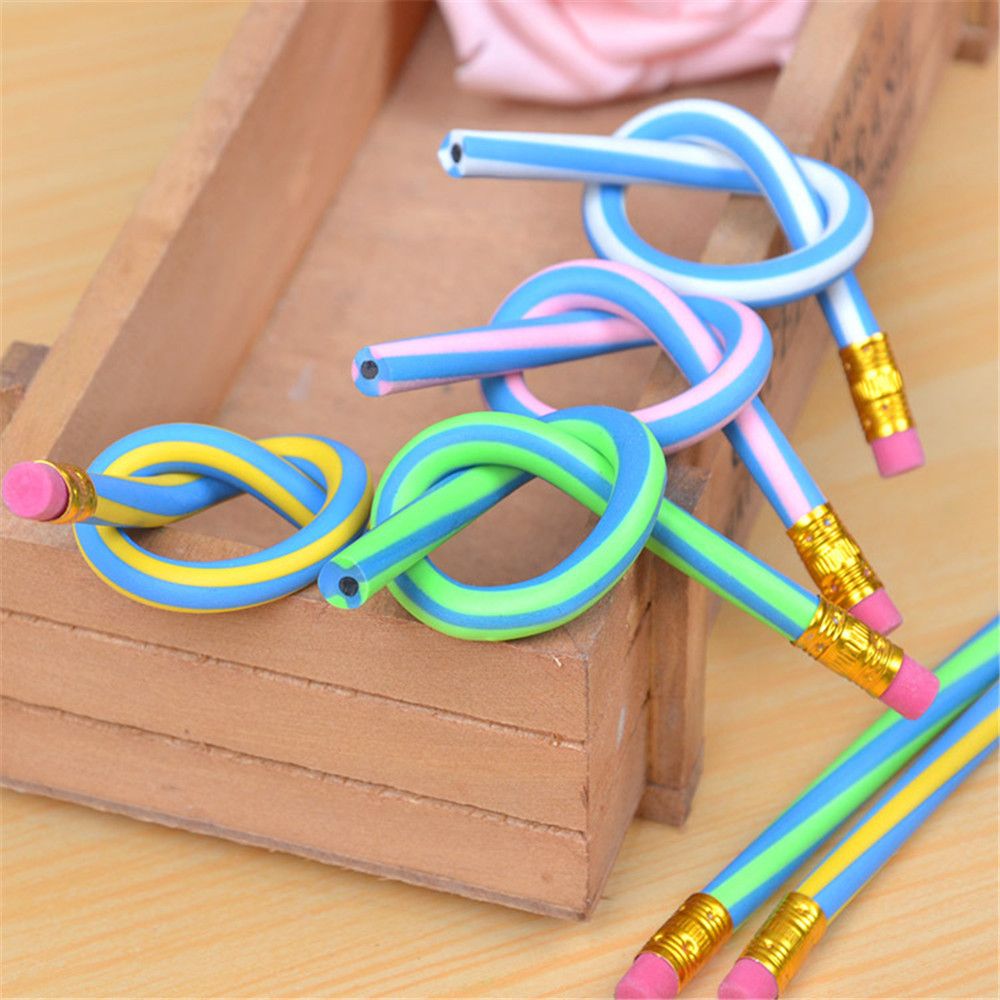 Colorful Kids Bendy Pencils Set (10 Pack) by HitMyNeed