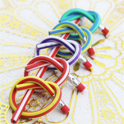 Colorful Kids Bendy Pencils Set (10 Pack) by HitMyNeed