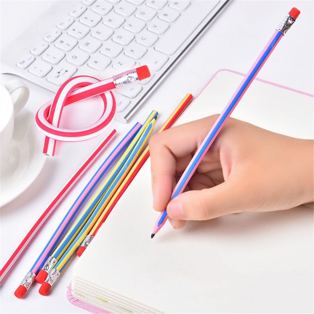 Colorful Kids Bendy Pencils Set (10 Pack) by HitMyNeed