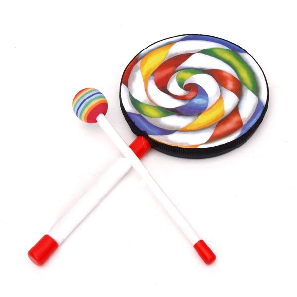 Colorful Lollipop Hand Drum with Drumstick by HitMyNeed