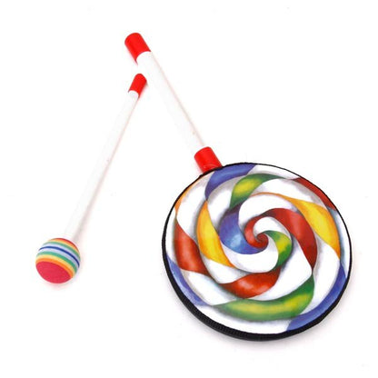 Colorful Lollipop Hand Drum with Drumstick by HitMyNeed