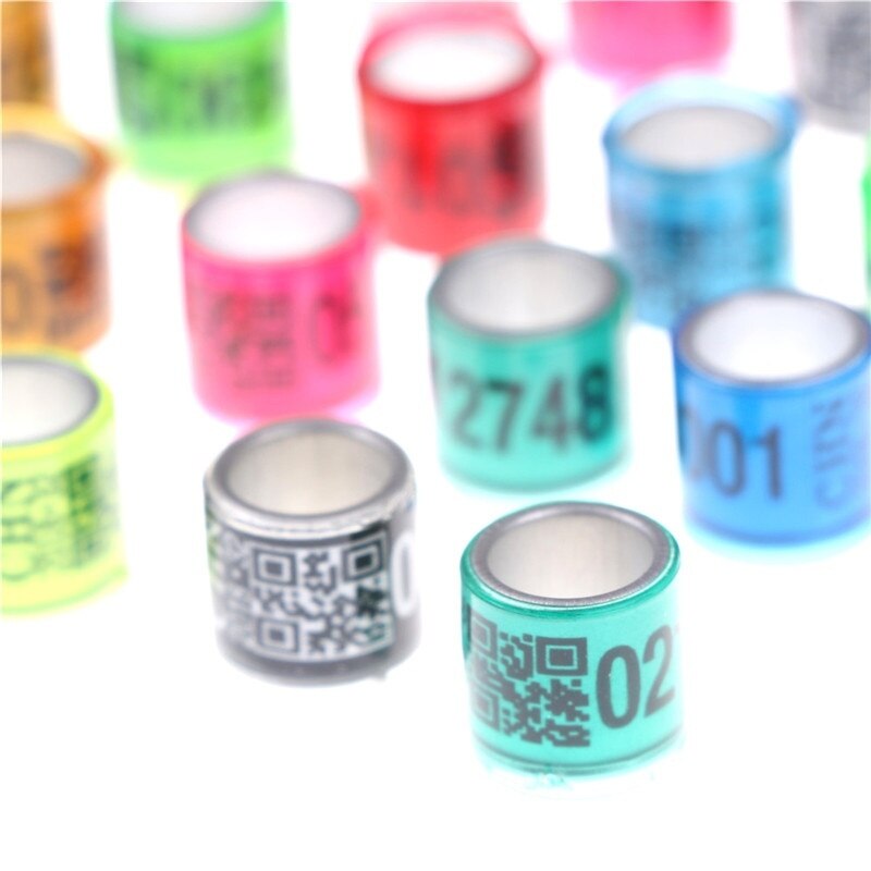 Colorful Numbered Pigeon Leg Bands with QR (20pcs) by HitMyNeed