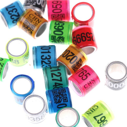 Colorful Numbered Pigeon Leg Bands with QR (20pcs) by HitMyNeed