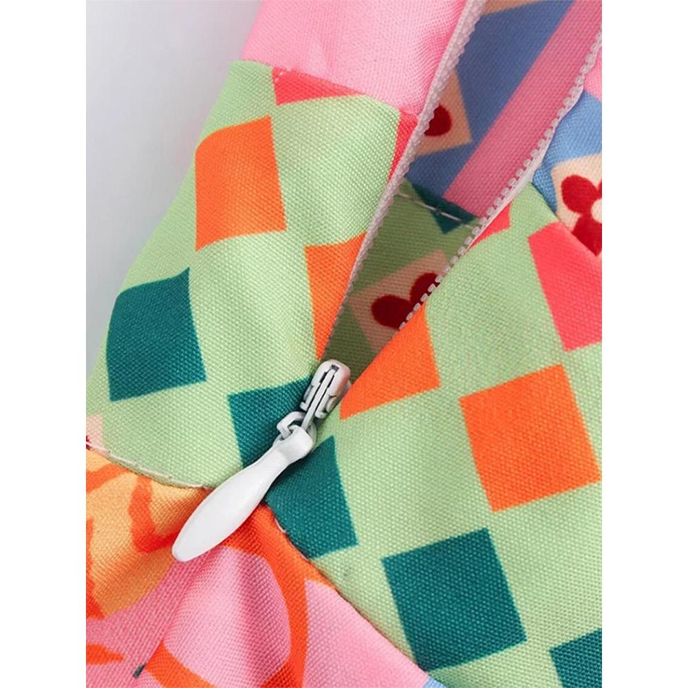 Colorful One Shoulder Tassel Midi Dress by HitMyNeed