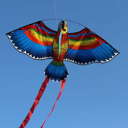 Colorful Outdoor Parrot Kite with Handle by HitMyNeed
