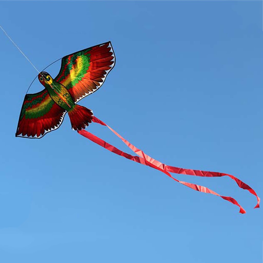 Colorful Outdoor Parrot Kite with Handle by HitMyNeed