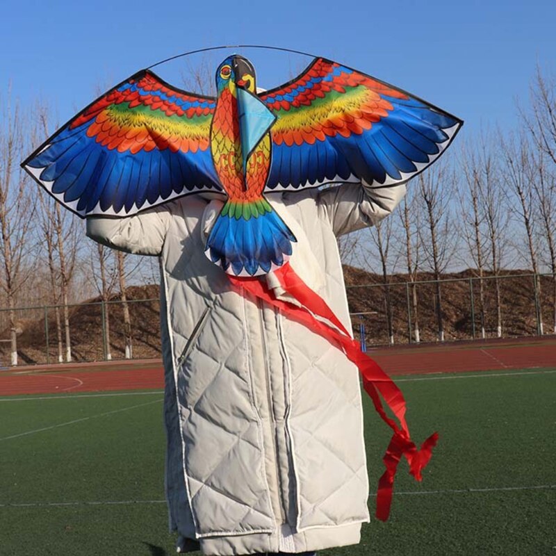 Colorful Outdoor Parrot Kite with Handle by HitMyNeed