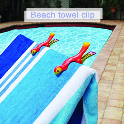 Colorful Parrot Beach Towel Clips (Set of 2) by HitMyNeed