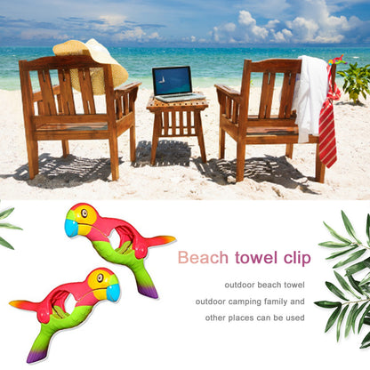 Colorful Parrot Beach Towel Clips (Set of 2) by HitMyNeed