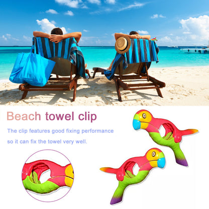 Colorful Parrot Beach Towel Clips (Set of 2) by HitMyNeed