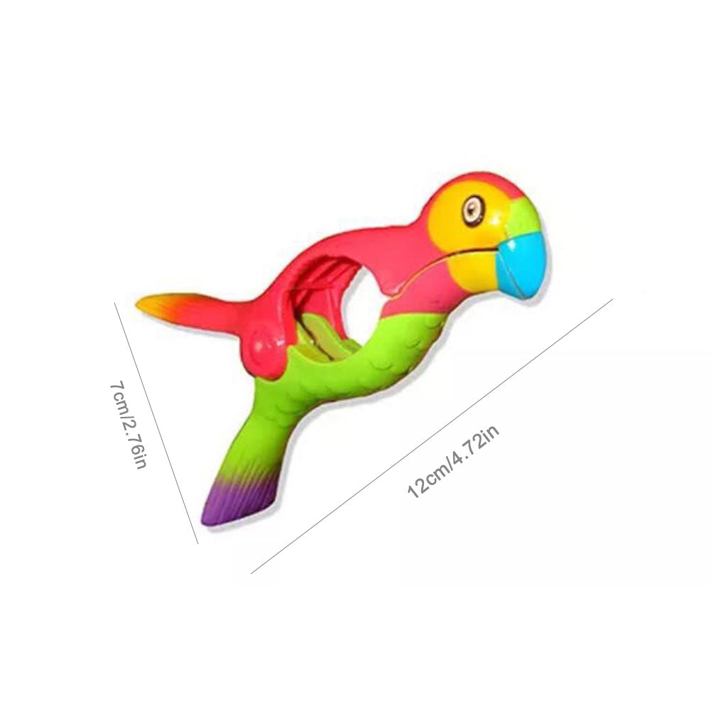 Colorful Parrot Beach Towel Clips (Set of 2) by HitMyNeed