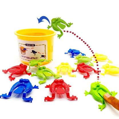 Colorful Plastic Jumping Frog Toys - Set of 5 by HitMyNeed