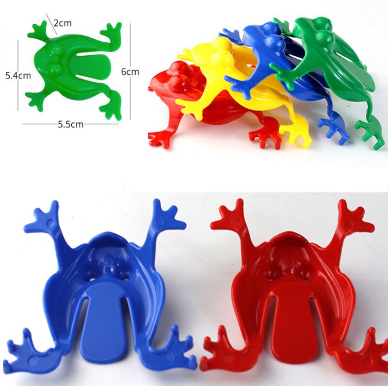 Colorful Plastic Jumping Frog Toys - Set of 5 by HitMyNeed