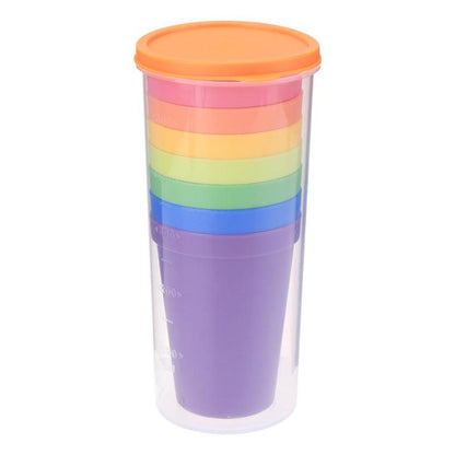Colorful Plastic Picnic Cups with Measuring Pitcher by HitMyNeed