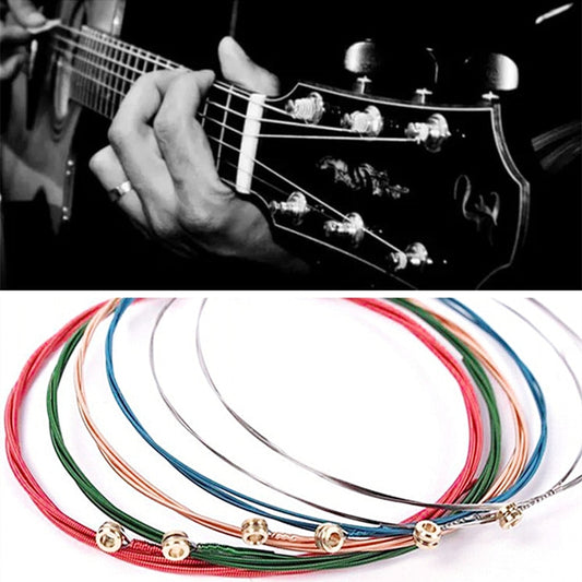 Colorful Rainbow Guitar Strings Set - 6 Pieces by HitMyNeed