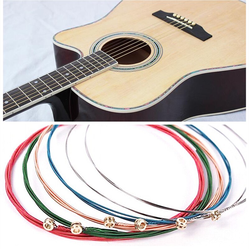 Colorful Rainbow Guitar Strings Set - 6 Pieces by HitMyNeed