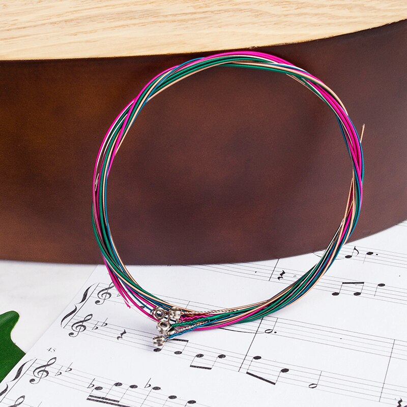 Colorful Rainbow Guitar Strings Set - 6 Pieces by HitMyNeed
