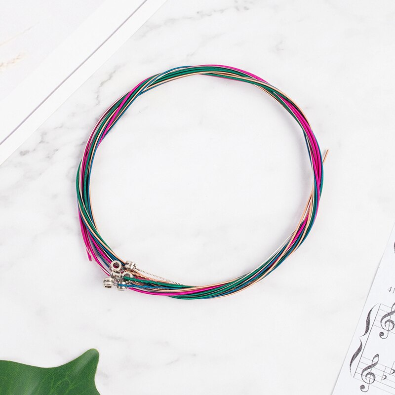 Colorful Rainbow Guitar Strings Set - 6 Pieces by HitMyNeed