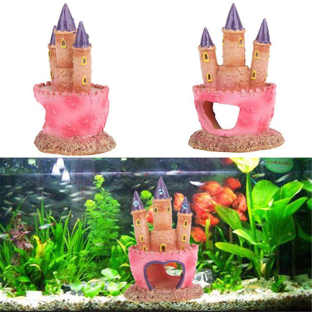 Colorful Resin Castle Ornament for Fish Tanks by HitMyNeed