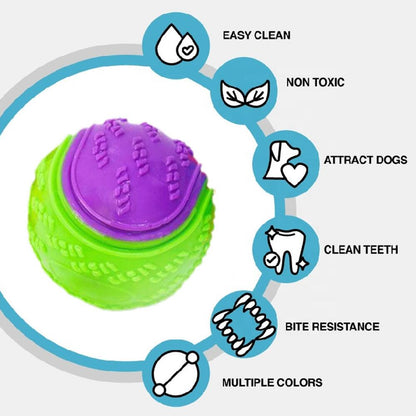 Colorful Squeaky Ball Dog Toy, 6.5 cm by HitMyNeed