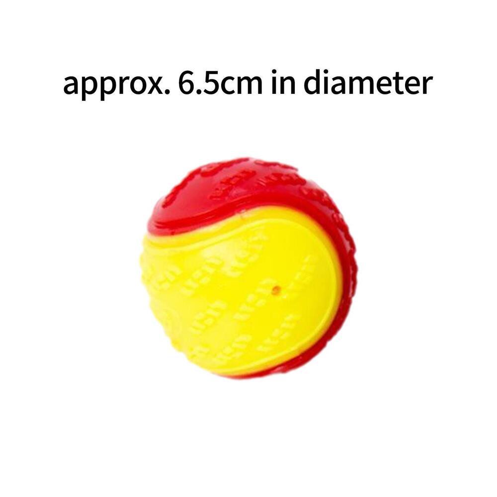 Colorful Squeaky Ball Dog Toy, 6.5 cm by HitMyNeed