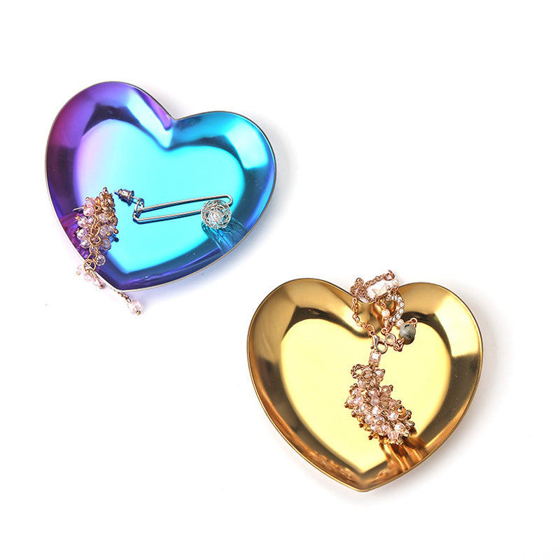 Colorful Stainless Steel Heart Trinket Dish by HitMyNeed