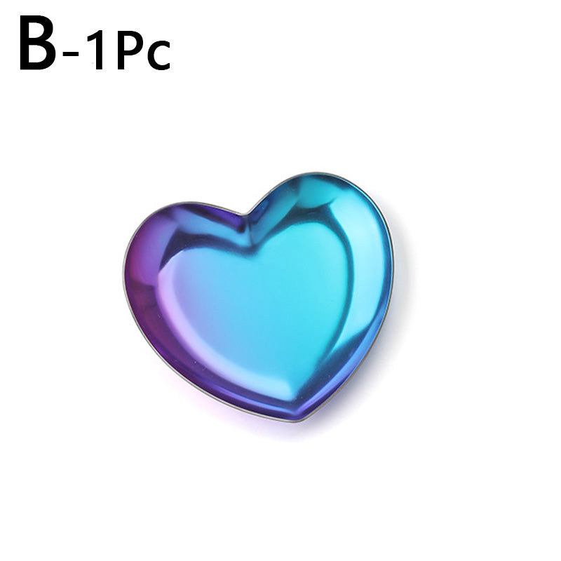 Colorful Stainless Steel Heart Trinket Dish b by HitMyNeed
