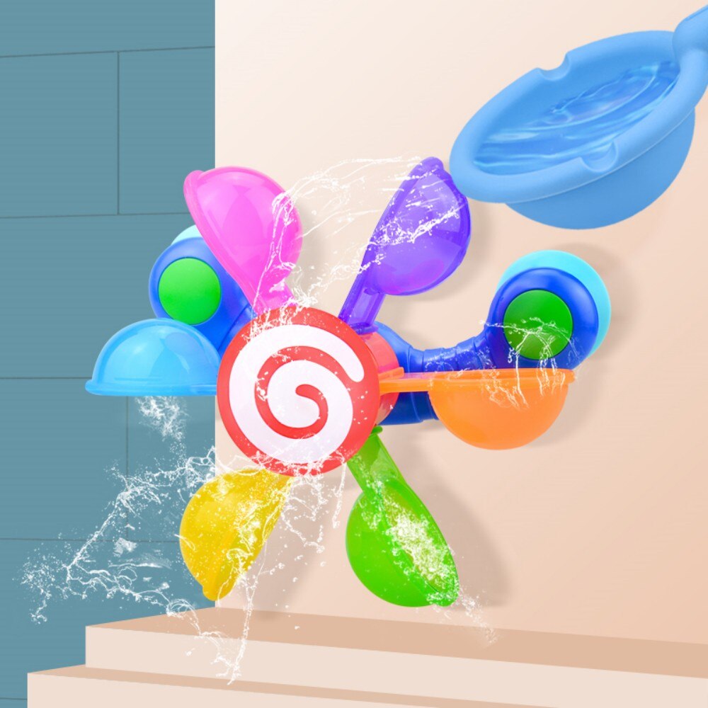 Colorful Waterwheel Bath Toy for Kids by HitMyNeed