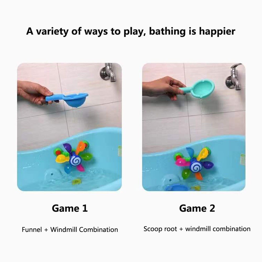 Colorful Waterwheel Bath Toy for Kids by HitMyNeed