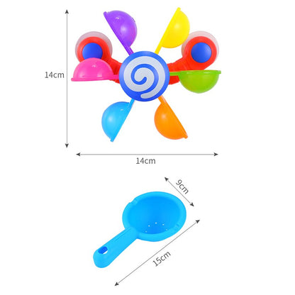 Colorful Waterwheel Bath Toy for Kids by HitMyNeed